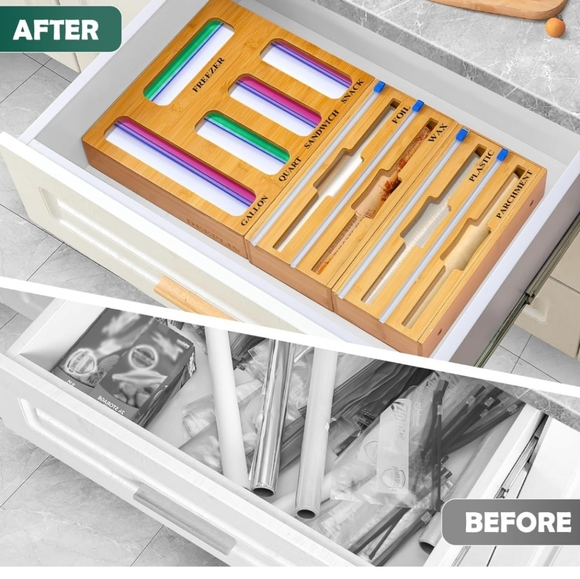 Food storage organiser wooden - Picture 2 of 7